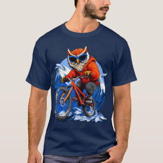 T-shirt Owl Bike