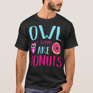 T-shirt Owl je veux être un anniversaire astronaute