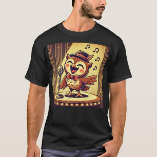 T-shirt Owl Jolson - Chouette Vintage de Jazz