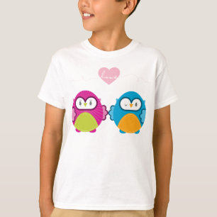 T-shirt OWL LOVE :: fille vive + garçon