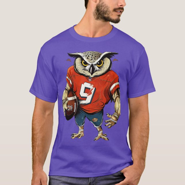 T-shirt Owl Touchdown American (Devant)