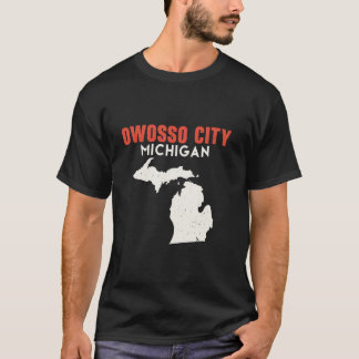 T-shirt Owosso city Michigan USA State America Travel Mich