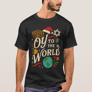 T-shirt Oy pour le monde drôle Hanukkah Noël juif Ho