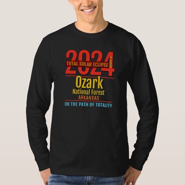 T-shirt Ozark National Forest Arkansas Total Solar Eclipse (Devant)