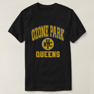 T-shirt Ozone Park Queens Nyc Varsity Style Amber Imprimer
