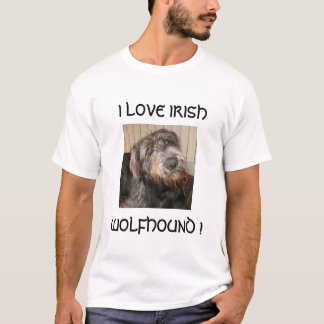 T-SHIRT P3030030,  I LOVE IRISH, WOLFHOUND !