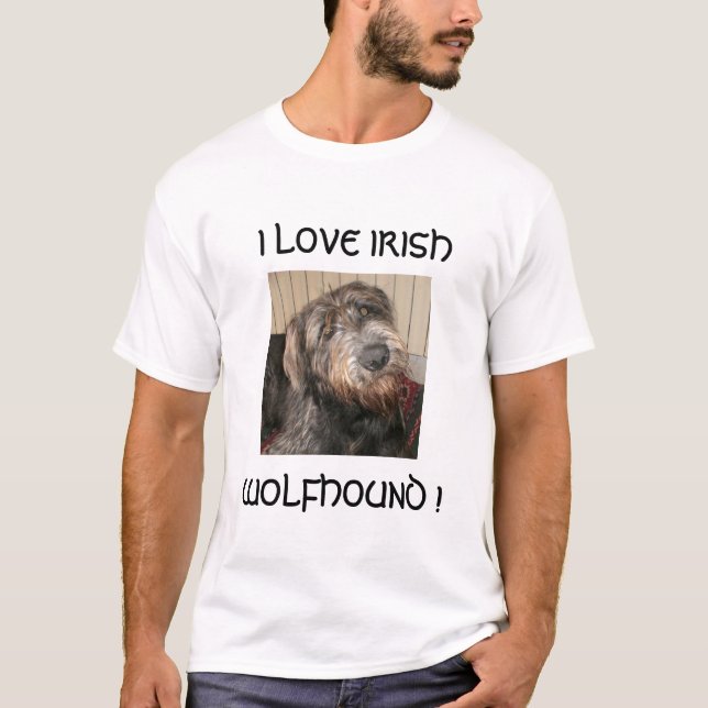 T-SHIRT P3030030,  I LOVE IRISH, WOLFHOUND ! (Devant)
