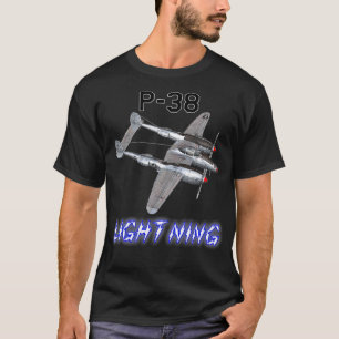 T-shirt P38 Eclair USAF Warbird 2ÈME GUERRE MONDIALE Plane