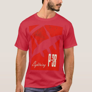 T-shirt P38 Lightning avion de chasse de la Seconde Guerre