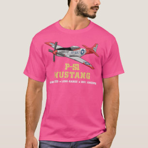 T-shirt P51 Mustang - Bombe de combat de la Seconde Guerre