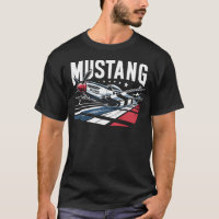 P51 Mustang - Rouge, Blanc et Bleu
