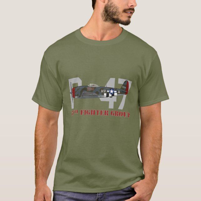 T-shirt P-47 groupe de combattant du profil (Devant)