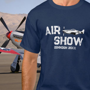 T-shirt P-51 Avion Ancien Combattant Militaire Spectacle A