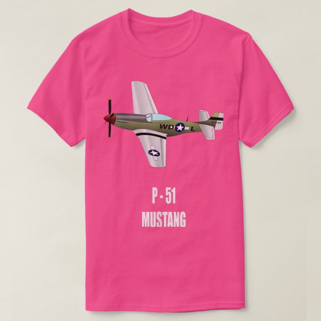 T-SHIRT P-51 CHEMISE D'AVION MILITAIRE DE LA SECONDE GUERR (Design devant)