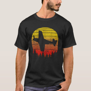 T-shirt P 51 Mustang 2ÈME GUERRE MONDIALE avion Sunrise Vi