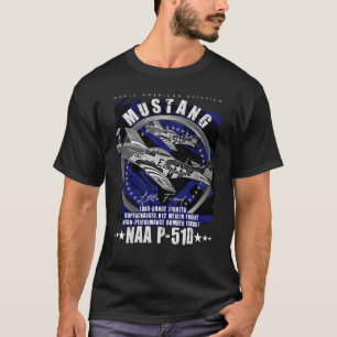 T-shirt P-51 Mustang North American Aviation 2ÈME GUERRE M