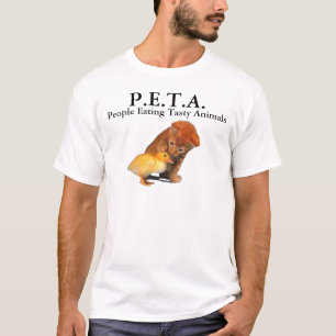 T-shirt P.E.T.A. Les gens mangeant les animaux savoureux