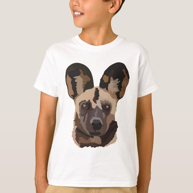 T-shirt P est pour chien peint (Devant)
