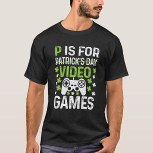 T-shirt P Est Pour Jouer Jeux Vidéo Garçons Jour de la Sai