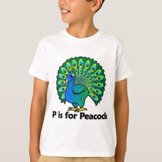 T-shirt P est pour le paon