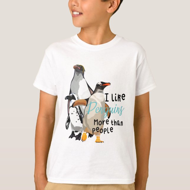 T-shirt P est pour Penguin (Devant)