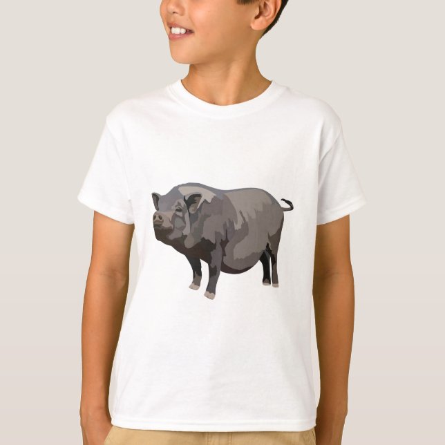 T-shirt P est pour Pot Bellied Pig.Pot Bellied Pig Illustr (Devant)