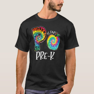 T-shirt P Est Pour Pré K Tie Dye Enseignant Étudiant Retou