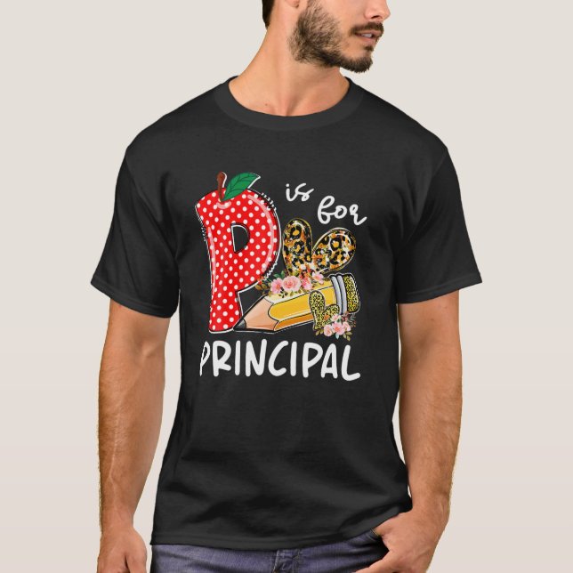 T-shirt P Est Pour Principal Heureux Premier Jour De L'Éco (Devant)