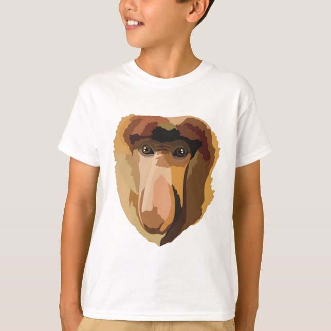 T-shirt P est pour Proboscis Monkey (Devant)