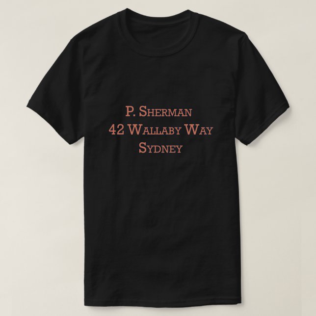T-shirt P. Sherman 42 Walla (Design devant)
