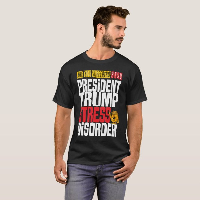 T-shirt P.T.S.D. Trump (noir) (Devant entier)