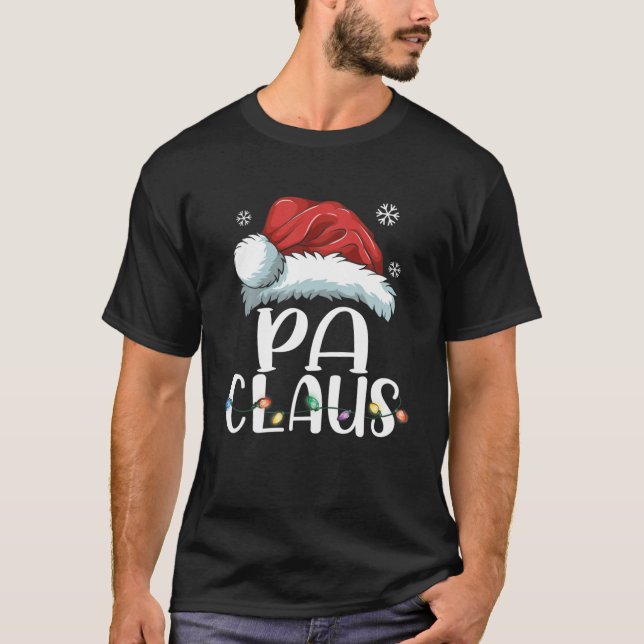 T-shirt Pa Claus Christmas Pajama Family Matching Xmas (Devant)