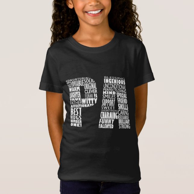 T-Shirt Pa Papa grand-père Mot Cloud Fête des pères Cadeau (Devant)