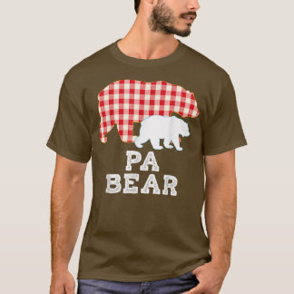 T-shirt Pa Plaid Great Bear Papa papa grand-père Fier