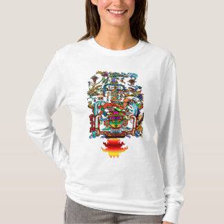 T-shirt Pacal et les mains maya (Femme de luxe)