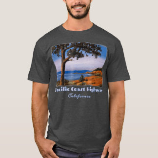 T-shirt Pacific Coast Highway One California Retro