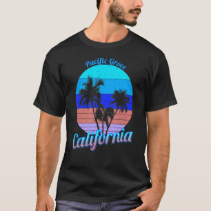 T-shirt Pacific Grove California Retro Palm Trees Beach Su