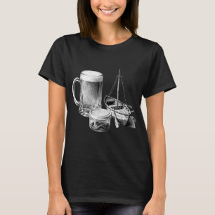 T-shirt Pacifisht Pacifiste Pêche Vintage Coucher de solei