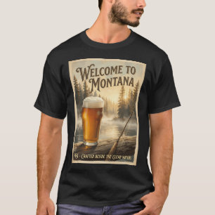 T-shirt Pacifisht Pacifiste Pêche Vintage Coucher de solei