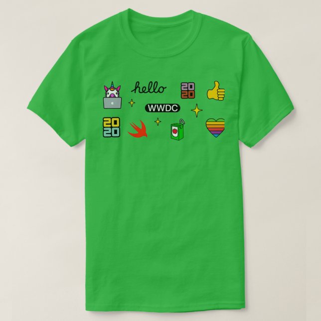 T-shirt Pack autocollant WWDC 2020 (Design devant)
