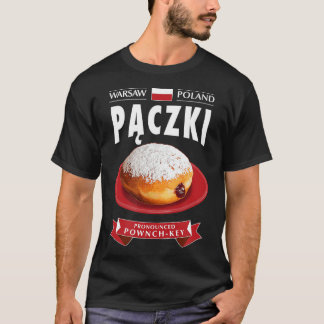 T-shirt Paczki Day Pologne Frit Icaille Rempli de Donut Fa