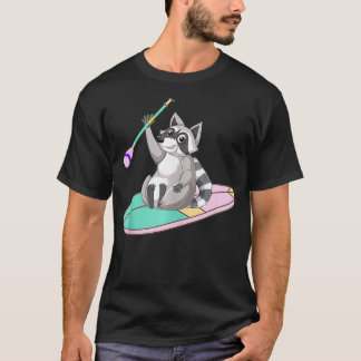 T-shirt Paddleboard Funny Raccoon Animal Vintage Paddle