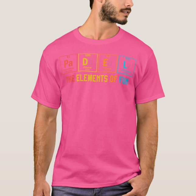 T-shirt Padel Les Éléments D'Amusement Périodique Table Pa (Devant)