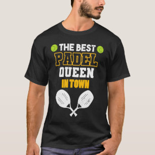 T-shirt Padel Paddle Tennis Queen Princess Backhand Racket