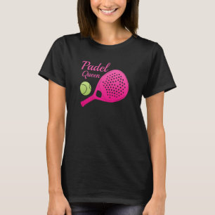 T-shirt Padel Paddle Tennis Queen Princess Backhand Racket
