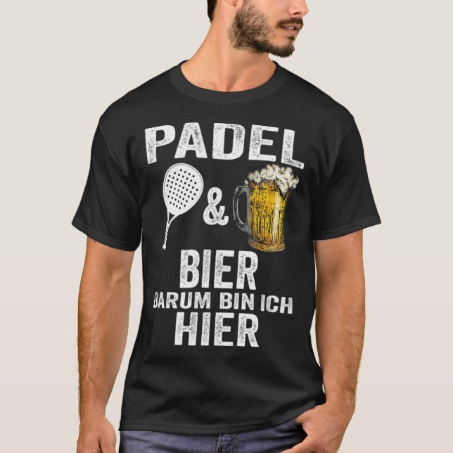 T-shirt Padel Tennis Beer Padel Tennis Player Hobby dunkin (Devant)