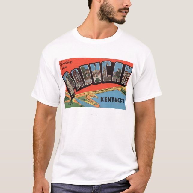 T-shirt Paducah, Kentucky - grandes scènes de lettre (Devant)