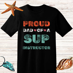 T-shirt Pagaie de l'instructeur de papa fainéant rétro en 
