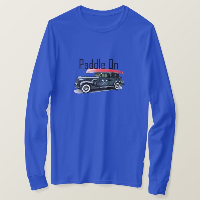 T-shirt Pagaie Sur Conception De Voiture Classique - Tête  (Design devant)