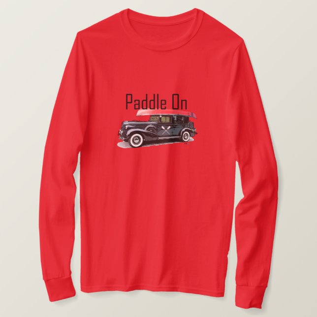 T-shirt Pagaie Sur Conception De Voiture Classique - Tête  (Design devant)